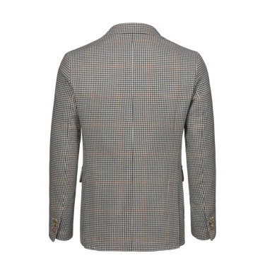Single-Breasted Wool-Linen Jacket in Multicolor