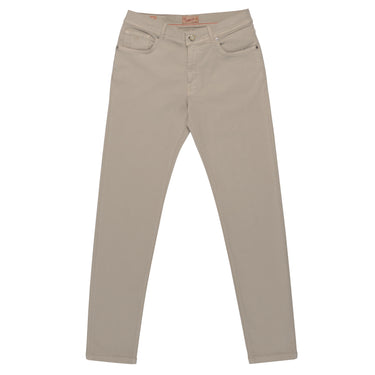 Slim-Fit Stretch-Cotton Jeans in Taupe
