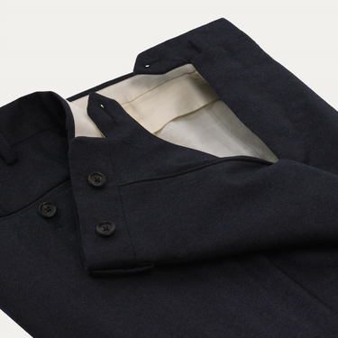De Petrillo Single-Breasted Virgin Wool Suit in Dark Blue. Exclusively Made for Sartale - SARTALE