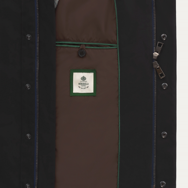 Luigi Borrelli Hooded Cotton-Blend Jacket in Dark Blue - SARTALE
