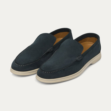 Mocasines de ante en azul real