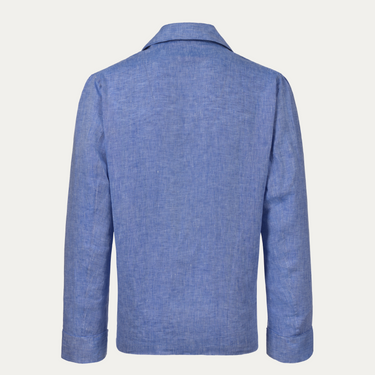 Linen Fabric Pyjamas in Light Blue