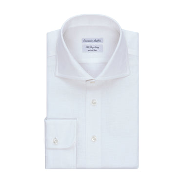 "All Day Long" Linen Shirt in White