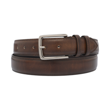 Calfskin Leather Belt in Brown