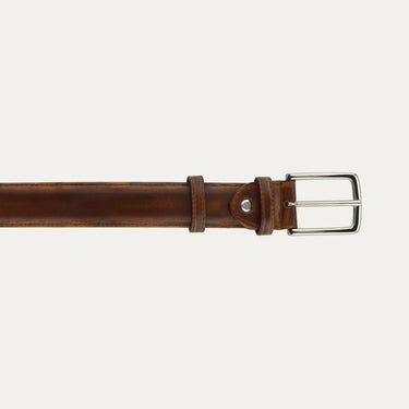 Calfskin Leather Belt in Brown