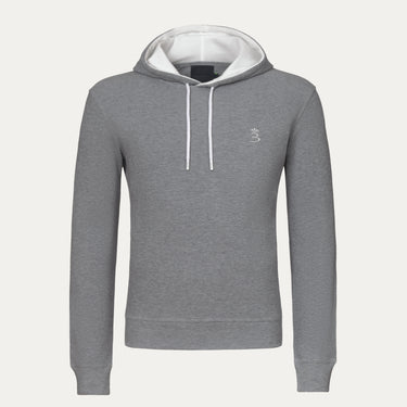 Hooded Sweatshirt in Grey Melange