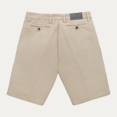 Bermudas de algodón elástico en color beige