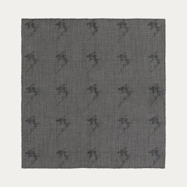 Cashmere-Blend Pocket Square in Grey