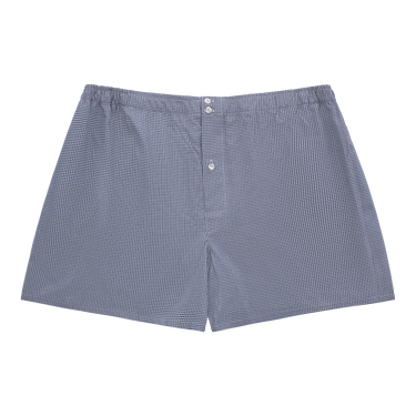 Cotton Boxer Shorts in Blue and White