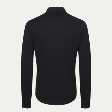 Silk-Blend Shirt in Night Blue