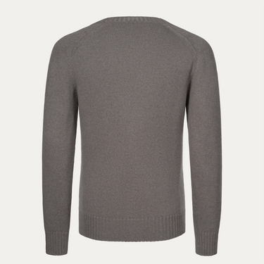 Wool V-Neck Cardigan in Grey