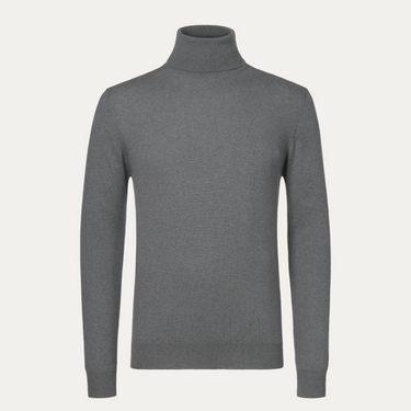 Wool Turtleneck in Light Grey