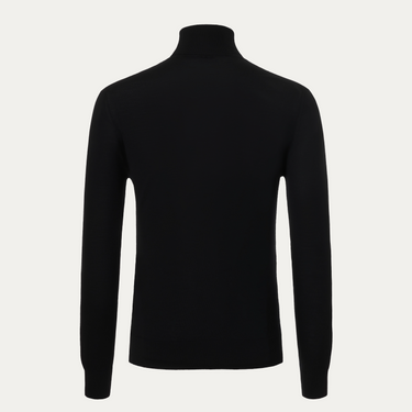 Wool Turtleneck Sweater in Black
