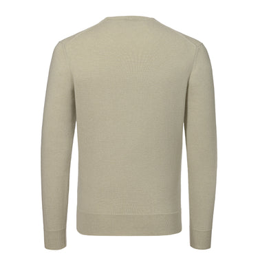 Kaschmir-Pullover mit Rundhalsausschnitt in Frühlingsgrau