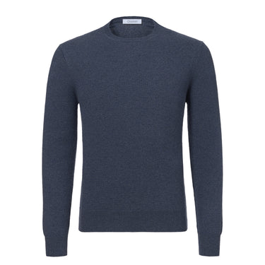Cashmere Crew-Neck Sweater in Blue Melange