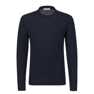 Wool Crew-Neck Sweater in Blue