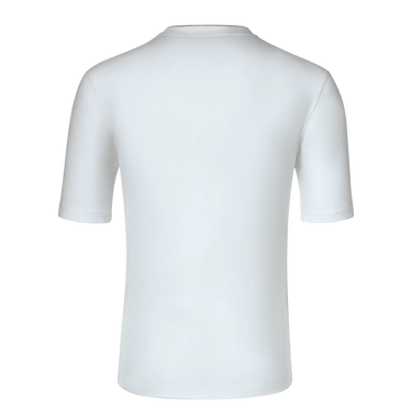 Back view of Cruciani Cotton T-Shirt in White, showcasing clean design and premium fabric from SARTALE's Spring/Summer 25 line.