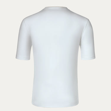 Back view of Cruciani Cotton T-Shirt in White, showcasing clean design and premium fabric from SARTALE's Spring/Summer 25 line.