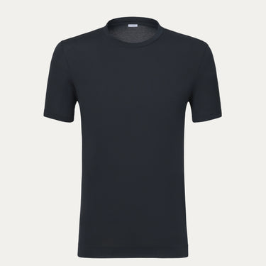 Jersey-Cotton Blend T-Shirt in Dark Blue