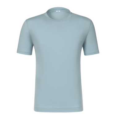 Jersey-Cotton Blend T-Shirt in Sky Blue