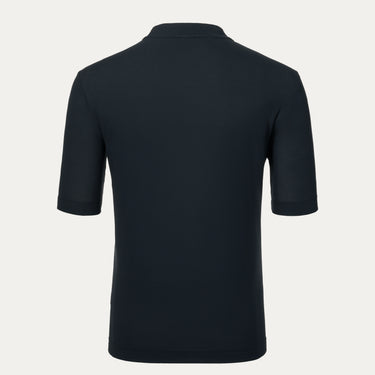 Back view of Malo Cotton Jersey T-Shirt in Midnight Blue, showcasing minimalist design and premium fabric for modern casual wear.