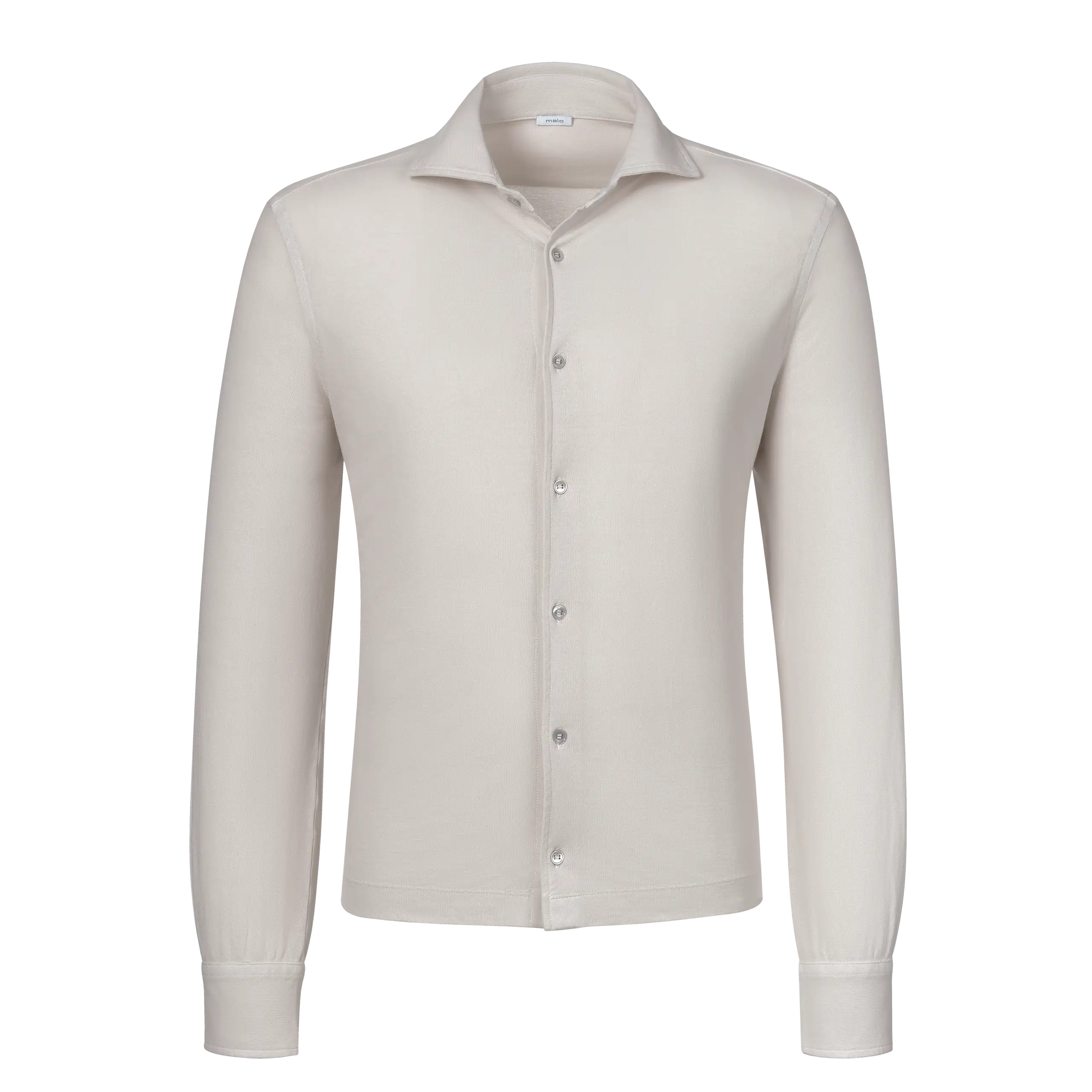 Malo | Jersey Cotton Shirt in Beige | SARTALE Malo | Jersey Cotton Shirt in Beige | SARTALE