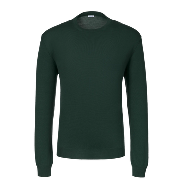 Crew-Neck Wool Pullover in Mint Green