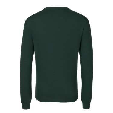 Crew-Neck Wool Pullover in Mint Green