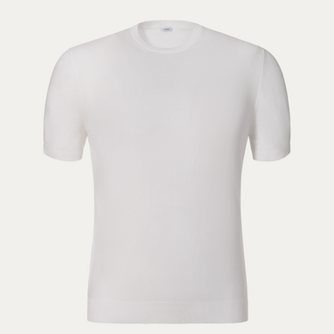 Cotton T-Shirt Sweater in White