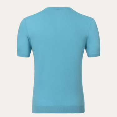 Cotton T-Shirt Sweater in Sky Blue