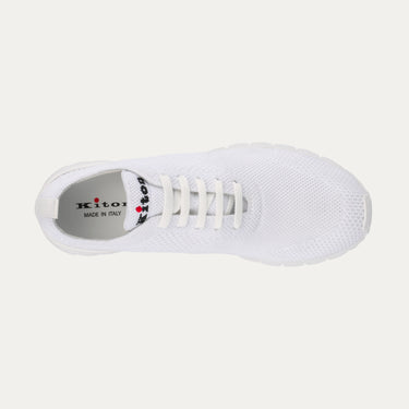Kiton Mesh Sneakers in White - SARTALE