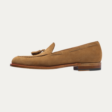 Kiton Suede Tassel Loafer in Light Brown - SARTALE