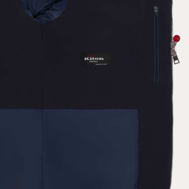 Kiton Outdoor Hooded Jacket in Dark Blue - SARTALE