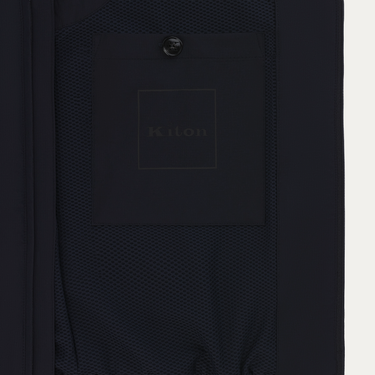 Kiton Hooded Sport Vest in Dark Blue - SARTALE