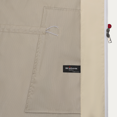 Kiton Padded Hooded Parka in Creme - SARTALE
