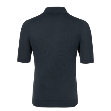 Cotton Polo Shirt in Night Blue