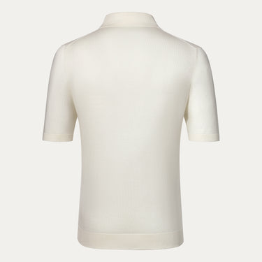 Cotton Polo Shirt in Milky White