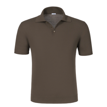 Cotton Polo Shirt in Brown