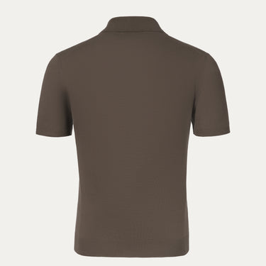 Cotton Polo Shirt in Brown