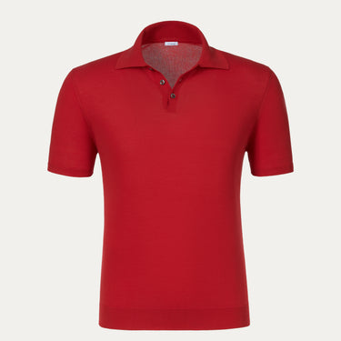 Cotton Polo Shirt in Red