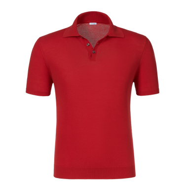 Cotton Polo Shirt in Red