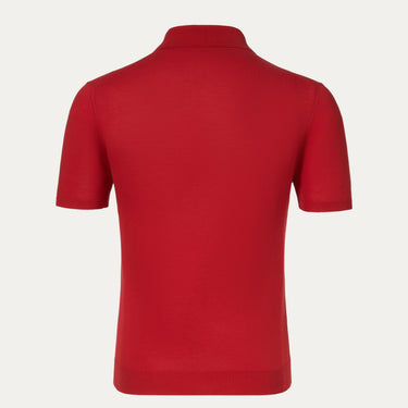 Cotton Polo Shirt in Red