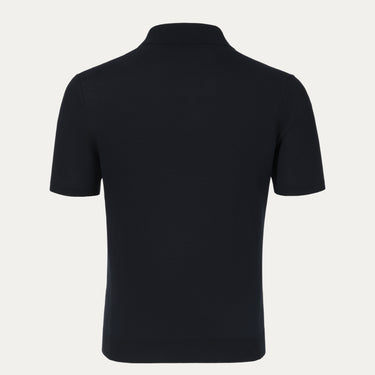 Back view of Malo Polo Shirt in Royal Blue, showcasing minimalist design and premium cotton fabric for summer wear.
