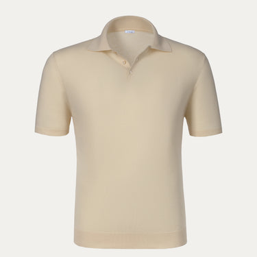 Cotton Polo Shirt in Cream