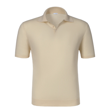 Cotton Polo Shirt in Cream