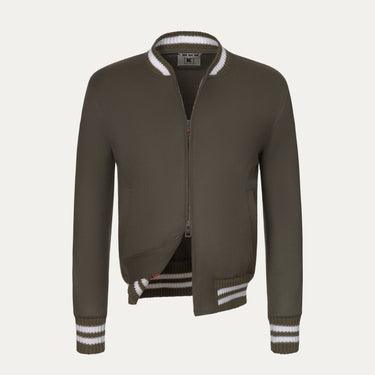 Cashmere Bomber in Green