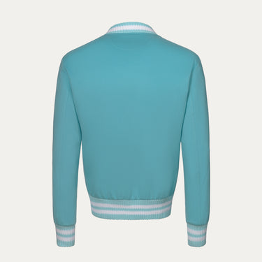 Cashmere Bomber in Turqouise
