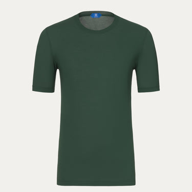 Stretch-Cotton T-Shirt in Seaweed Green