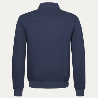 Reversible Cotton-Blend Blouson in Blue and Grey