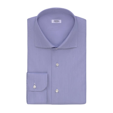 Barba Napoli Classic Fine - Striped Cotton Shirt in Blue and White - SARTALE